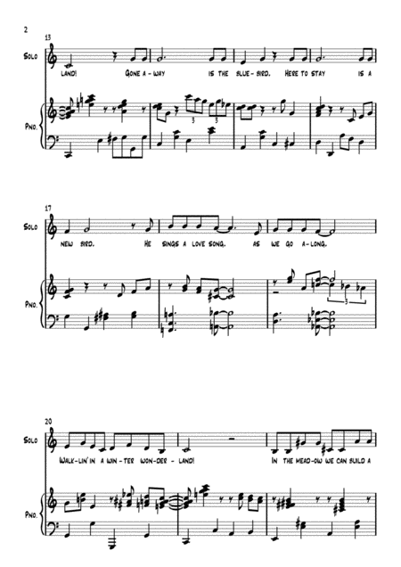 Winter Wonderland Voice And Piano Page 2