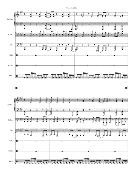 Wish I Could Fly Chicago Full Score Set Of Parts Page 2