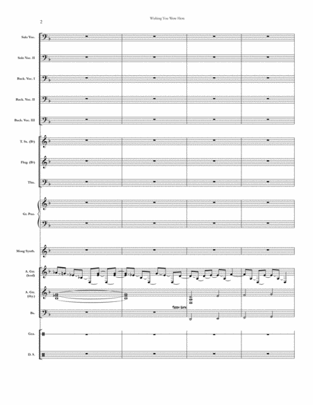 Wishing You Were Here Chicago Full Score Set Of Parts Page 2