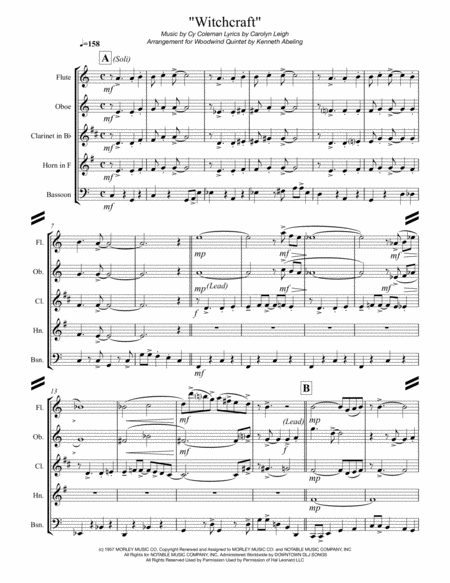 Witchcraft For Woodwind Quintet Page 2