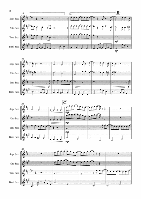 With A Little Help From My Friends By The Beatles Saxophone Quartet Satb Page 2