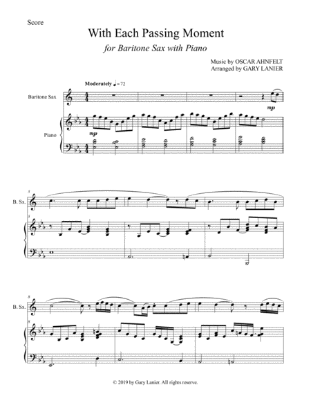 With Each Passing Moment Baritone Sax With Piano Score Part Included Page 2