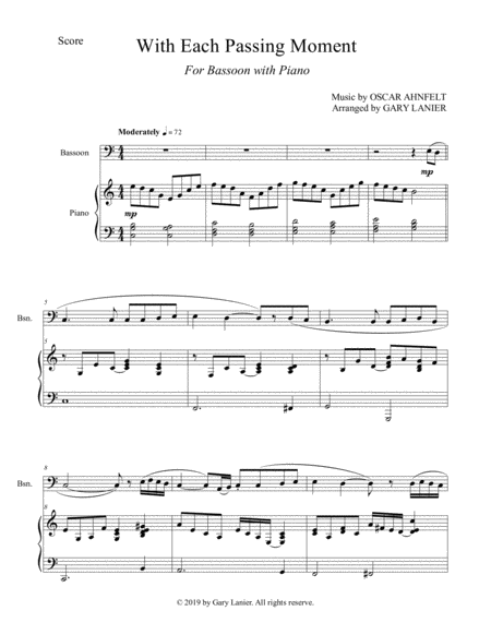 With Each Passing Moment Bassoon With Piano Score Part Included Page 2