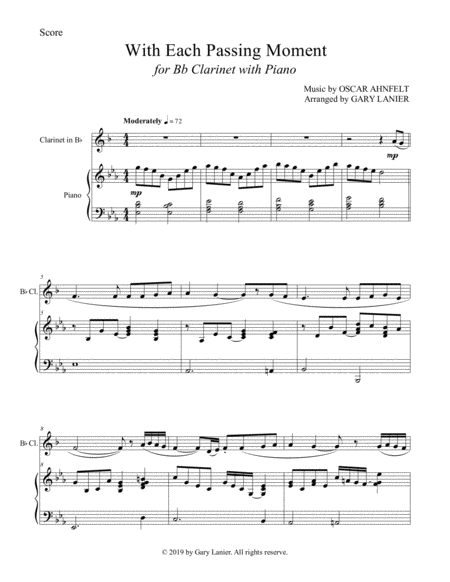 With Each Passing Moment Bb Clarinet With Piano Score Part Included Page 2