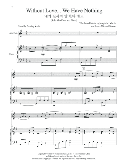 Without Love We Have Nothing Alto Flute Piano Page 2