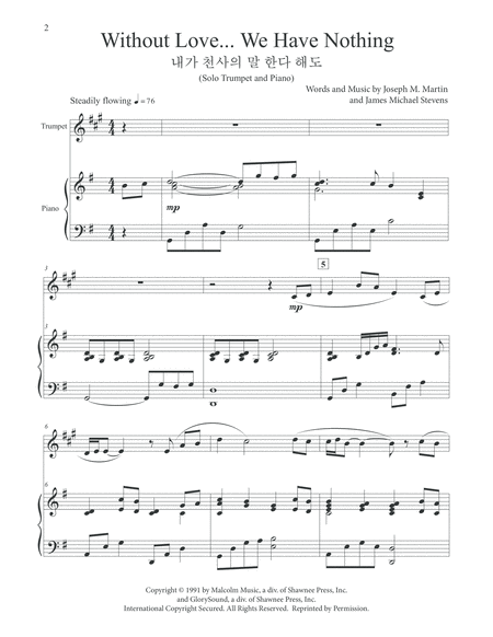 Without Love We Have Nothing Trumpet Piano Page 2