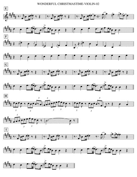 Wonderful Christmastime Violin Page 2