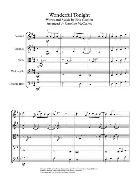 Wonderful Tonight String Orchestra Page 2