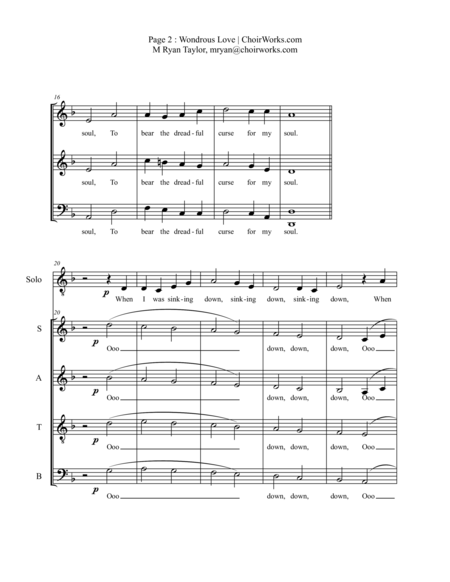 Wondrous Love Satb Acapella Choir With Divisi Page 2