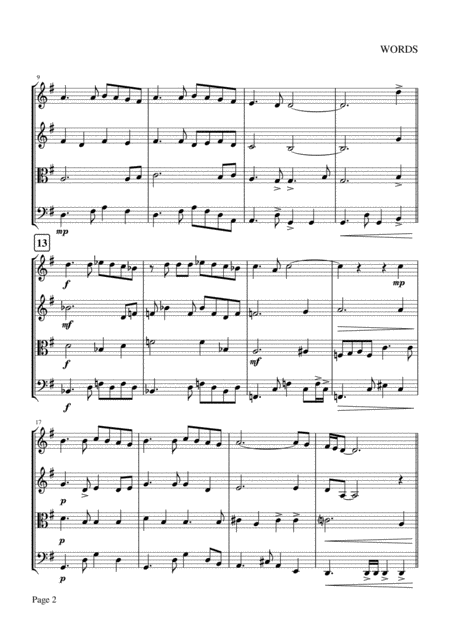 Words String Quartet Page 2