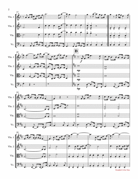 Wouldnt It Be Nice By The Beach Boys String Quartet Page 2