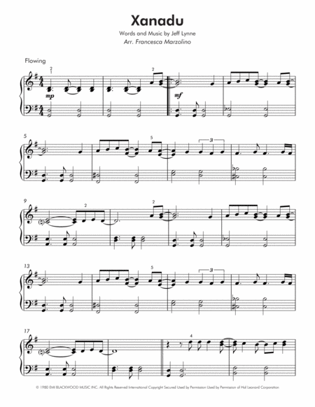 Xanadu Easy Piano Page 2