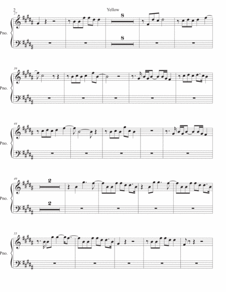 Yellow Original Key Piano Page 2