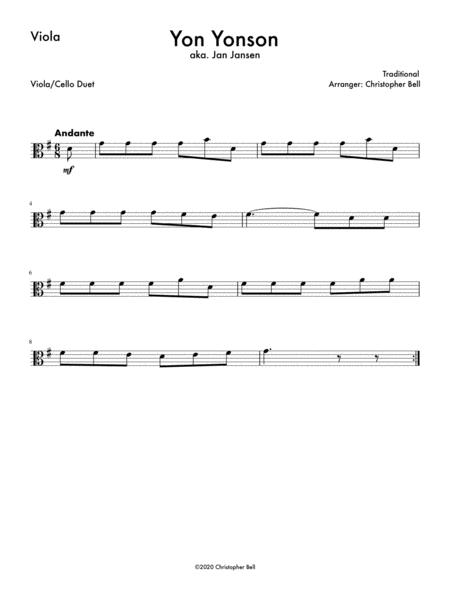 Yon Yonson Easy Viola Cello Duet Page 2