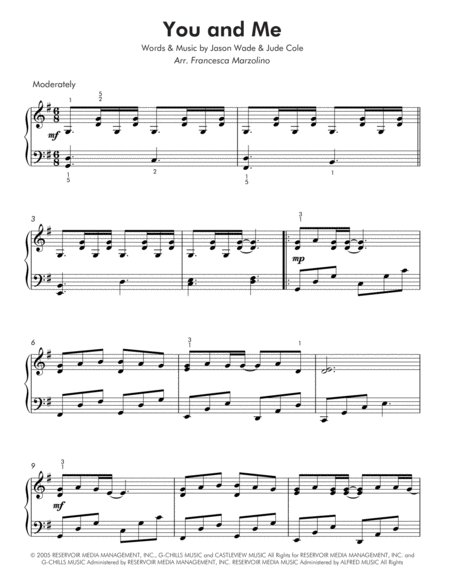You And Me Intermediate Piano Page 2