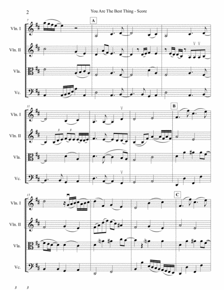 You Are The Best Thing For String Quartet Page 2