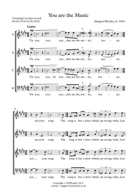 You Are The Music For A Capella Satb Page 2