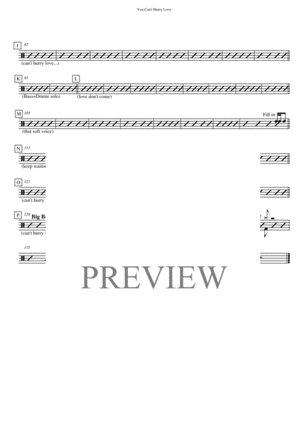 You Cant Hurry Love Drum Set Transcription Of The Part From The Original Supremes Motown Recording Page 2