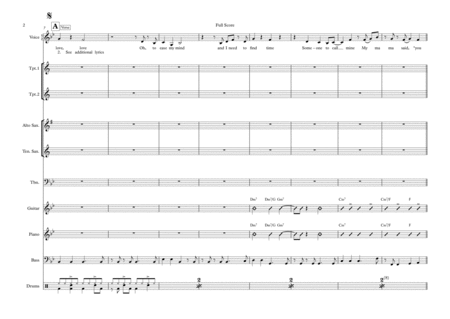 You Cant Hurry Love Female Vocal With Small Band 3 5 Horns Key Of Bb Page 2