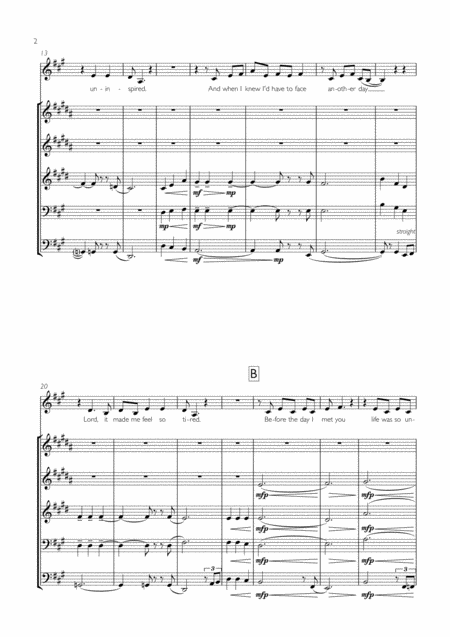 You Make Me Feel Like A Natural Woman For Brass Quintet Page 2