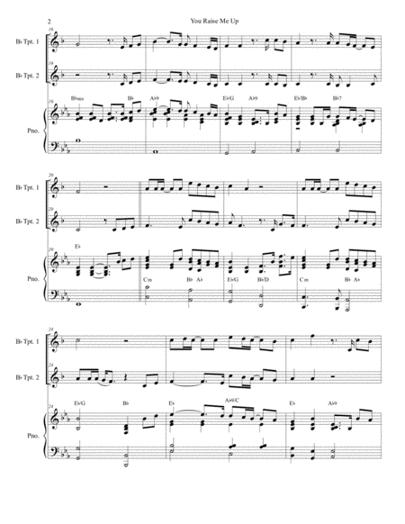 You Raise Me Up Duet For Bb Trumpet Page 2