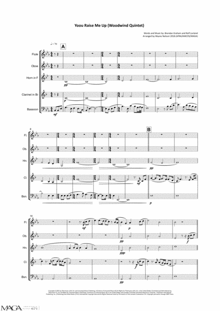 You Raise Me Up For Woodwind Quintet Page 2