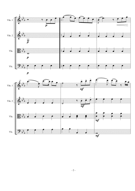 You Raise Me Up Josh Groban Arranged For String Quartet Page 2