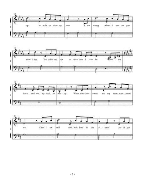 You Raise Me Up Josh Groban Sheet Music Easy Piano Page 2