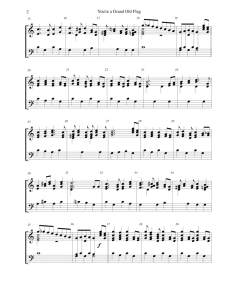 You Re A Grand Old Flag For 2 Octave Handbell Choir Page 2