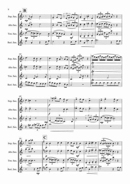 You Re A Mean One Mr Grinch From The Grinch That Stole Christmas Saxophone Quartet Satb Page 2