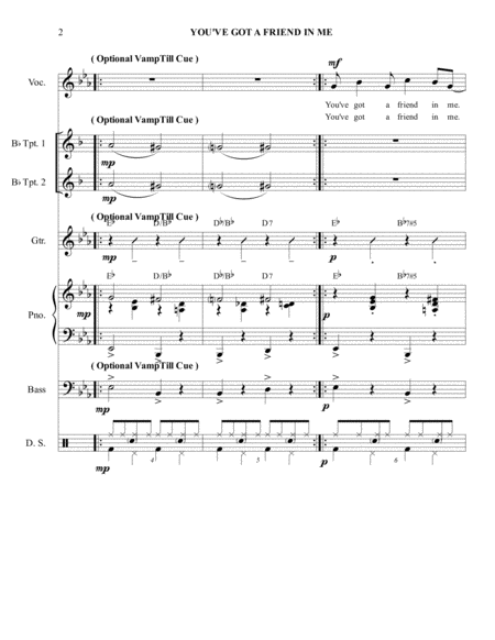 You Ve Got A Friend In Me From Walt Disneys Toy Story For Voice And Piano W Opt Combo Page 2