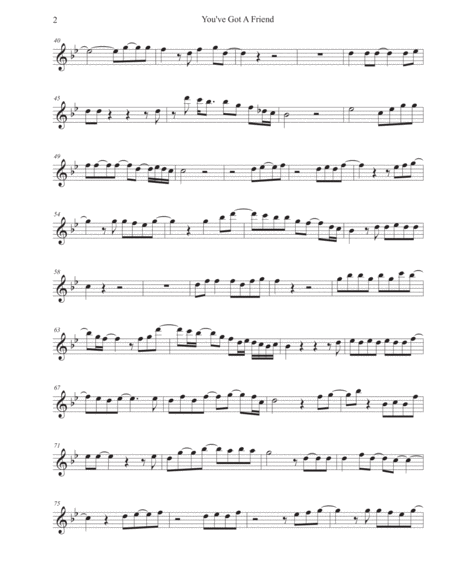 You Ve Got A Friend Tenor Sax Page 2