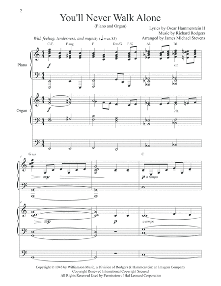 You Will Never Walk Alone Piano Organ Page 2