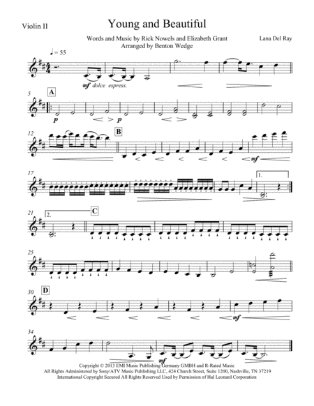 Young And Beautiful String Quartet Page 2