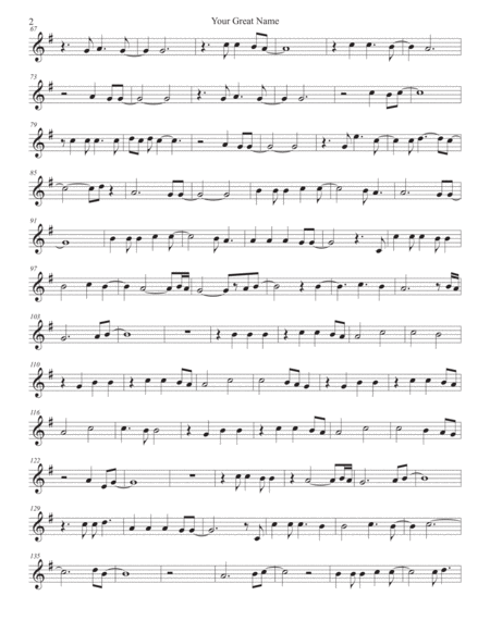 Your Great Name Trumpet Page 2