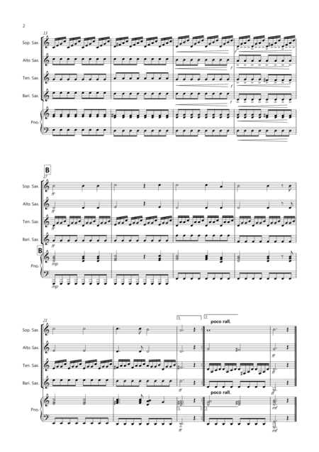 Zadok The Priest For Saxophone Quartet Page 2