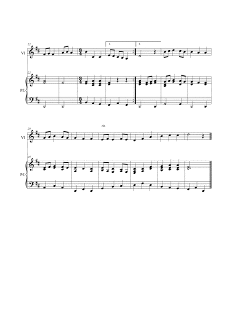 Zither Carol Violin And Piano Page 2