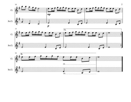 Zum Gali Gali Clarinet And Bass Clarinet Duet Page 2