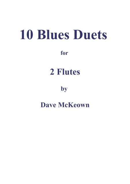 10 Blues Duets For Flute Sheet Music