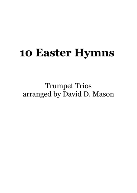 10 Easter Hymns For Trumpet Trio With Piano Accompaniment Sheet Music