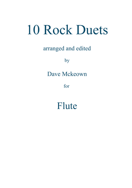 10 Rock Duets For Flute Sheet Music