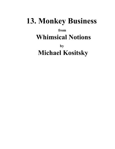 13 Monkey Business Sheet Music