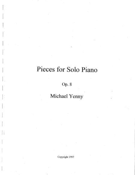 13 Pieces For Piano Op 8 Sheet Music