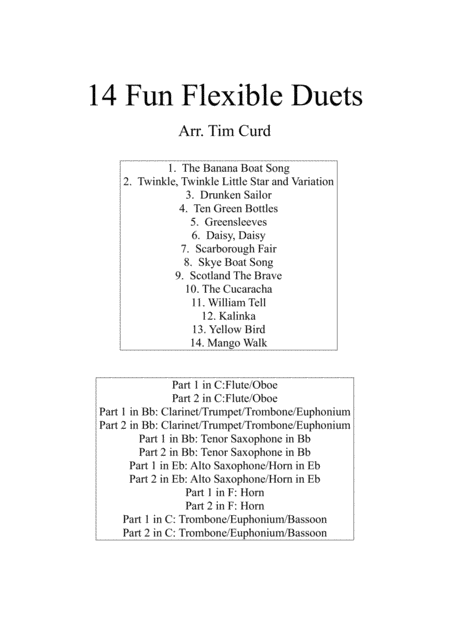 14 Fun Flexible Duets Sheet Music