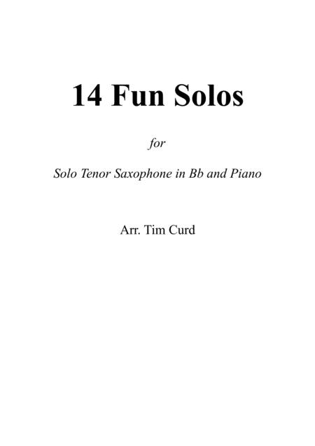 Free Sheet Music 14 Fun Solos For Tenor Saxophone And Piano