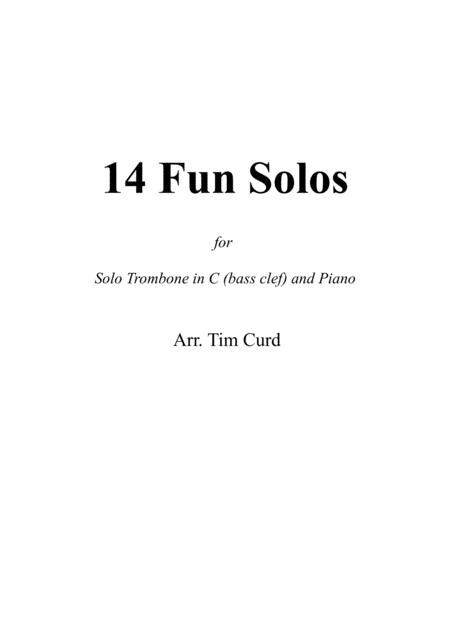 14 Fun Solos For Trombone In C Bass Clef And Piano Sheet Music