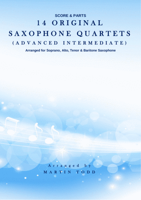 Free Sheet Music 14 Original Saxophone Quartets Score Parts Satb