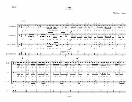 Free Sheet Music 1781 Drum Line Cadence