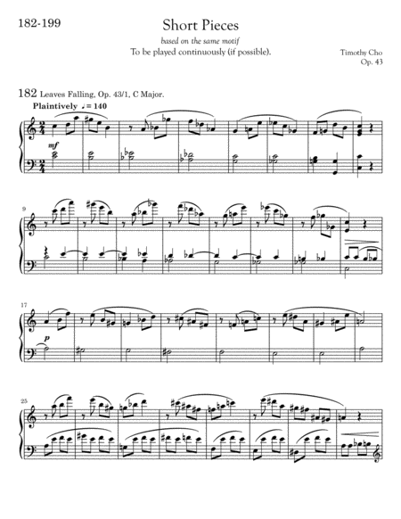 Free Sheet Music 18 Short Pieces