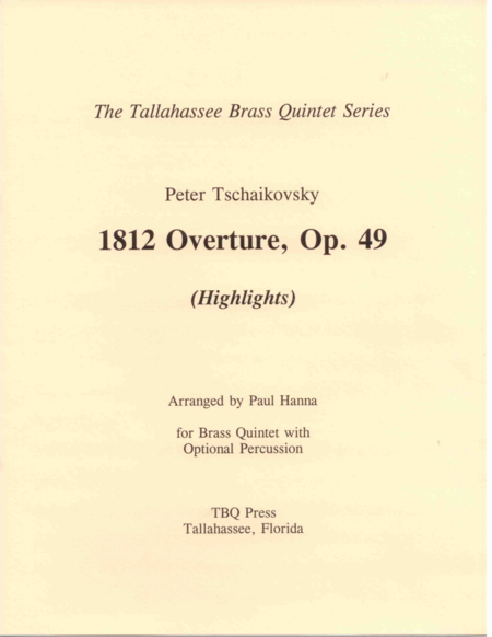 Free Sheet Music 1812 Overture Op 49 Highlights